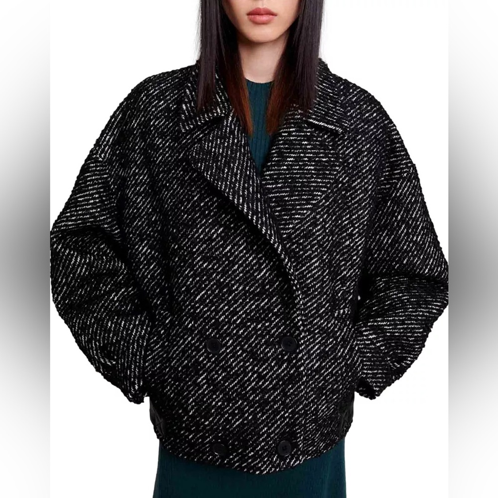 Maje Wool-blend Tweed Jacket - image 1